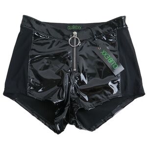 NWT Club Exx Dark Dimension Vinyl Shorts